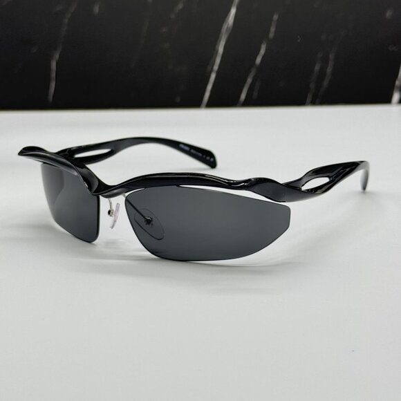 NEW PRA25S 1AB5S0 PRADA WOMEN SUNGLASSES SPR A25 1AB5S0 BLACK PRA 25S 1AB5S0 - Picture 1 of 10